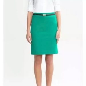 Banana Republic Emerald Green Sloan Pencil Skirt